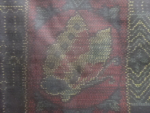 JAPANESE KIMONO / ANTIQUE KIMONO / SILK / DORO OSHIMA TSUMUGI / WOVEN BUTTERFLY